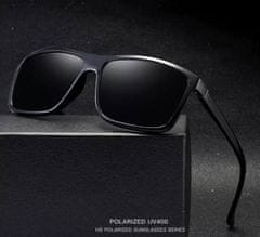Camerazar Pánske slnečné okuliare so štvorcovými polarizačnými šošovkami, UV-400 filtrom, kovovými pántmi