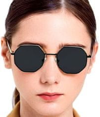 Camerazar Štvorcové módne slnečné okuliare, plast, filter UV400 cat 3D, šírka 148 mm