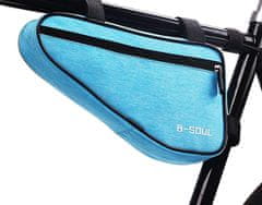 Camerazar Predná taška na bicykel B-SOUL, modrá, vodotesná, rozmery 26x14x6 cm