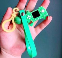 Camerazar Prívesok na kľúče PlayS Bags, mentolová farba, gumový prívesok s kovovým zvončekom 2,5 mm