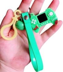 Camerazar Prívesok na kľúče PlayS Bags, mentolová farba, gumový prívesok s kovovým zvončekom 2,5 mm