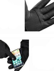 Camerazar Pánske zimné rukavice s dotykovou funkciou, nepremokavé a zateplené, materiál 90% polyester a 10% akryl, veľkosť XL