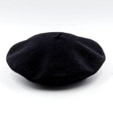 Camerazar Francúzsky dámsky baret s anténou, čierny, pružný a mäkký syntetický materiál, univerzálna veľkosť
