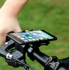 Camerazar Univerzálny držiak na telefón na bicykel, hliníková zliatina, pre telefóny s priemerom 3,5 - 6,5 palca, priemer riadidiel 21 - 31,8 mm