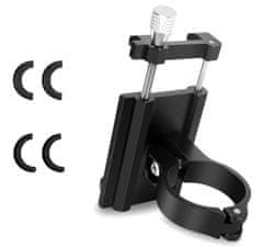 Camerazar Univerzálny držiak na telefón na bicykel, hliníková zliatina, pre telefóny s priemerom 3,5 - 6,5 palca, priemer riadidiel 21 - 31,8 mm