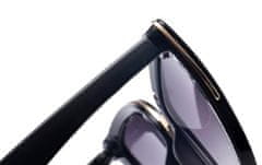 Camerazar Dámske slnečné okuliare v mačacom štýle, zlaté kovové vložky, UV filter 400 cat 3, tyrkysové/hnedé/oranžové šošovky