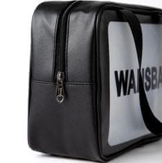 Camerazar Sada 3 cestovných organizérov - vodotesné kozmetické tašky, materiál PVC+TPU, lesklá čierna farba, veľkosti 30x21x11 cm, 26x16x9 cm a 22x13x7 cm