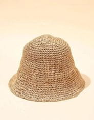 Camerazar Dámsky slamený plážový klobúk BUCKET HAT, tmavá slama, univerzálna veľkosť 56-58 cm