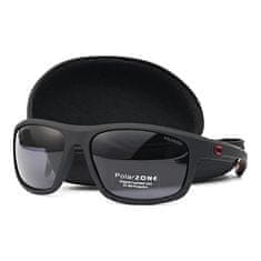 Camerazar Pánske športové slnečné okuliare s polarizáciou, matná čierna, filter UV-400 cat 3 + puzdro - možnosť 1