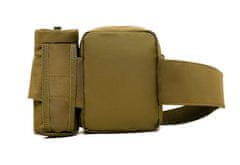 Camerazar Pánske vojenské puzdro na opasok, odolný polyester, dve vrecká na zips, rozmery 15x18x6,5 cm