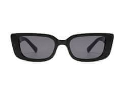 Camerazar Čierne slnečné okuliare s mačacími očami, plastový rám, UV filter 400 cat.3, šírka mostíka 20 mm