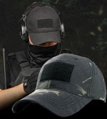Camerazar Taktická vojenská športová čiapka s otvormi na suchý zips, polstrovaná kapucňa, univerzálna veľkosť 56-62 cm