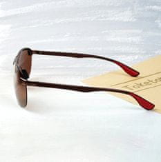 Camerazar Pánske polarizačné slnečné okuliare, hnedý kov, filter UV 400 cat 3, veľkosť 44-59-21-138 mm