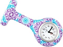 Camerazar Silikónové lekárske hodinky pre zdravotné sestry, letné farby, antialergické, celková dĺžka 8,5 cm - Variant 2