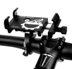 Camerazar Univerzálny držiak telefónu na riadidlách bicykla, hliníková zliatina, pre telefóny s uhlopriečkou 3,5 - 6,5 palca