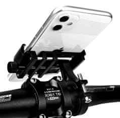 Camerazar Univerzálny držiak telefónu na riadidlách bicykla, hliníková zliatina, pre telefóny s uhlopriečkou 3,5 - 6,5 palca