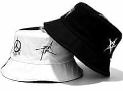 Camerazar Graffiti klobúk BUCKET HAT, univerzálna veľkosť, polyester a bavlna, čierna a biela farba