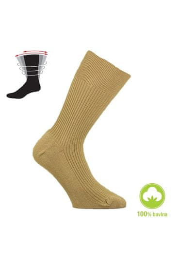 RS Zdravotné ponožky zo 100% bavlny EU 35-38 NUDO (hnedá)