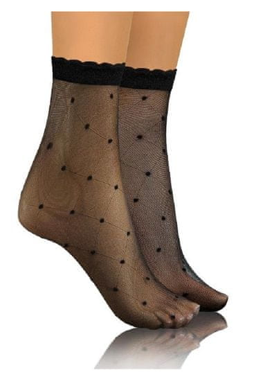 Sesto Senso Silonkové ponožky so vzorom 02 v balení 2 páry ONE SIZE NERO (čierna)