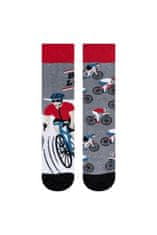 SOXO® Veselé ponožky Cyklista - každá iná SIVÁ EU 40-45