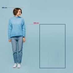 Kela Kúpeľňová predložka Maja 100% polyester mrazovo modrá 120,0x70,0x1,5cm