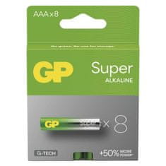 GP Alkalická batéria GP Super LR03 (AAA), 8 ks
