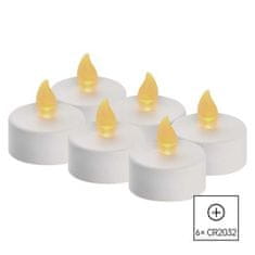 EMOS Čajové sviečky LED dekorácie Robi 6 ks bielej