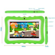Netscroll Detský tablet s gumovým obalom, detský smart tablet na sledovanie kreslených filmov, počúvanie rozprávok, hranie vzdelávacích hier, rodičovská kontrola, 7-palcový displej s ochranou očí, Smarty