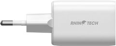 RhinoTech síťová nabíječka Quick Mini dual, USB-C + USB-A, 33W, biela