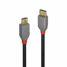 Lindy Kábel USB 2.0 Typ C CM/MICRO-B(2.0) 0.5m, High Speed, Anthra Line, čierny