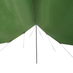 Vidaxl Kempingová plachta zelená 460x305x210 cm vodotesná