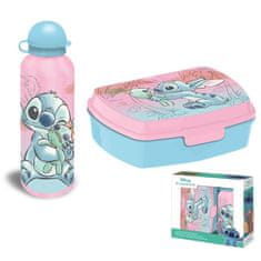 EUROSWAN Disney Lilo and Stitch Cheeky Sandwich box + Aluminium bottle Set