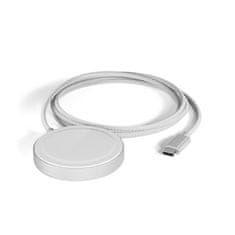 EPICO Qi2 Mag+ bezdrátová nabíječka s integrovaným kabelem - stříbrná