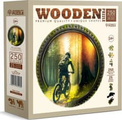 Wooden city Drevené puzzle Biker v lese 250 dielikov EKO