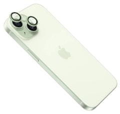 FIXED Ochranná skla čoček fotoaparátů Camera Glass pro Apple iPhone 15/15 Plus, světle zelená (FIXGC2-1200-LGGRE)