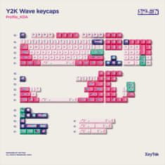 NuPhy Keycaps PBT KDA Dye-sub Y2K, ANSI / ISO, US Layout, počet 171 - Náhradné klávesy, Wave