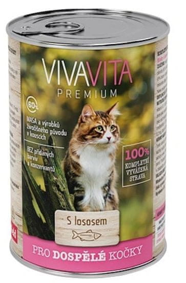 vivavita konzerva pre mačky Losos 415 g