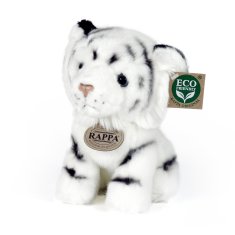 Rappa Plyšový tiger biely sediaci 18 cm ECO-FRIENDLY