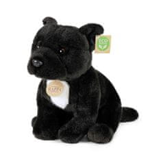 Rappa Plyšový pes stafordšírský bulteriér 30 cm čierný ECO-FRIENDLY