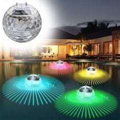 HOME & MARKER® Solárna diskotéková guľa do bazéna | DISCOGLO