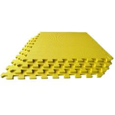DrillSport Puzzle fitness podložka žltá farba, 4 ks 1,44m²