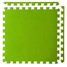DrillSport Puzzle fitness podložka zelená farba, 4 ks 1,44m²