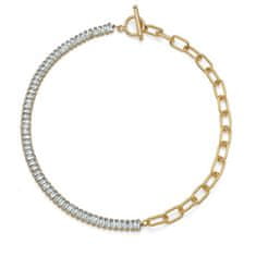 Oliver Weber Luxusný pozlátený náhrdelník s kubickými zirkónmi Barsamin Crystal Spirit 12301G