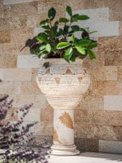 Strend Pro Dekorácia MagicHome, Kvetináč s mozaikou, svetlý hnedý, keramika, 36x36x23 cm