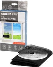 Strend Pro Sieť FlyScreen2 150x130 cm, proti hmyzu a komárom, na okno, čierna PE