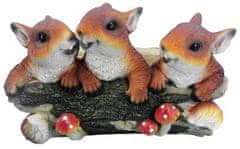 Strend Pro Dekorácia MagicHome Gecco, Veveričky na konári, polyresin, 31x22x20 cm