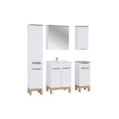 Kúpeľňová skrinka BALI WHITE 820 - biela/biely vysoký lesk