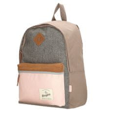 Beagles Sivo-ružový vodeodolný školský ruksak „Smile“
