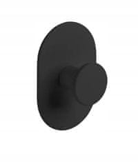 Kuchinox Jednoduchý vešiak 1 kus čierny nástenný držiak na uteráky