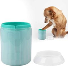 Prenosný silikónový čistič psích labiek (zelená farba, 9,2 x 7,3 x 15,2 cm) | PAWSANI